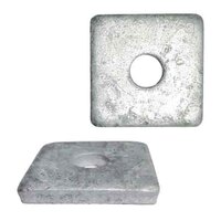 1/2" X 3" Square Plate Washer, (3" Square, 1/4" thick), HDG